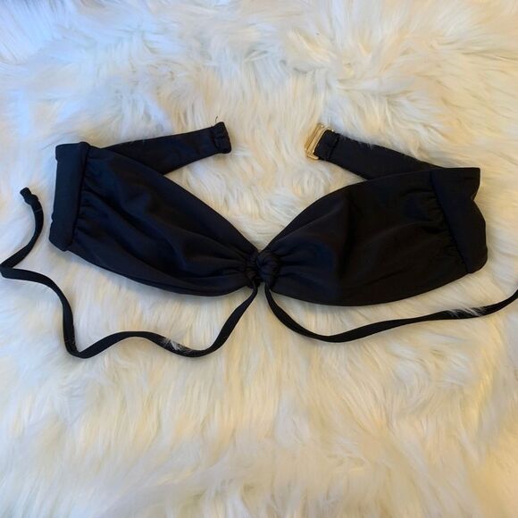 Beach Riot Other - Beach Riot Black Front‎ Tie Bandeau Swim To…